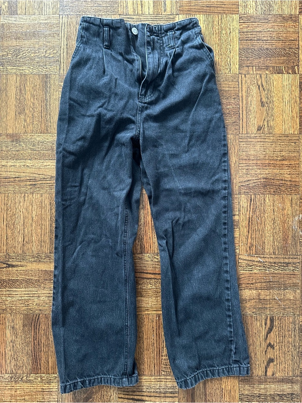 Japanese XS/TP High-Waist Black Denim Pants